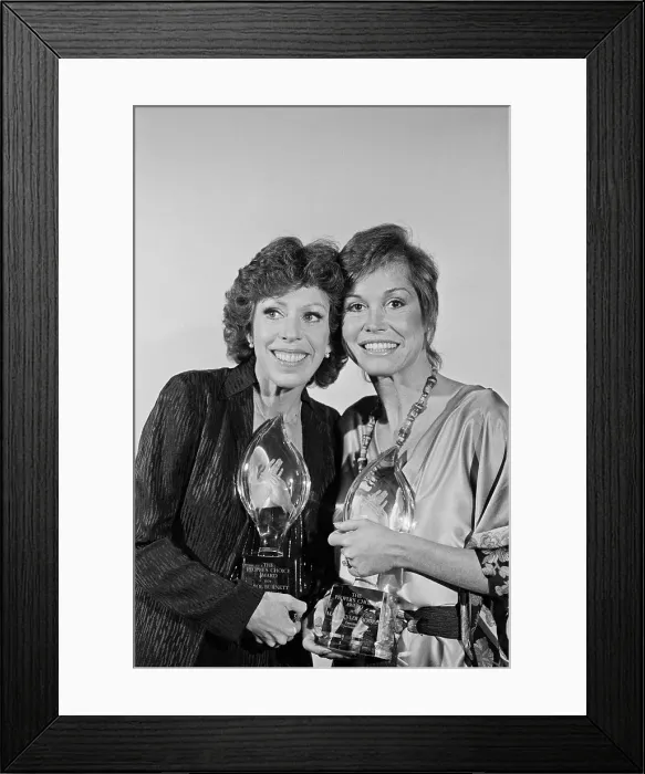 Framed Print : Portrait of Mary Tyler Moore and Carol Burnett Framed Print : Portrait of Mary Tyler Moore and Carol Burnett