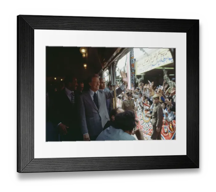Framed Print : President Carter Waving From Train