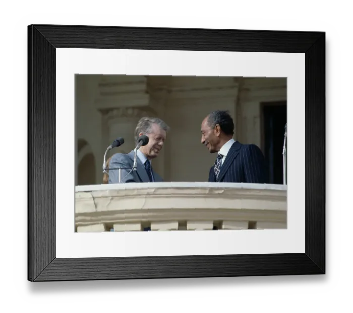 Framed Print : US President Carter And Egyptian President Sadat Framed Print : US President Carter And Egyptian President Sadat