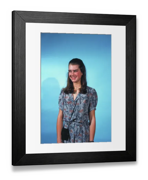 Framed Print : Portrait of Brooke Shields Framed Print : Portrait of Brooke Shields