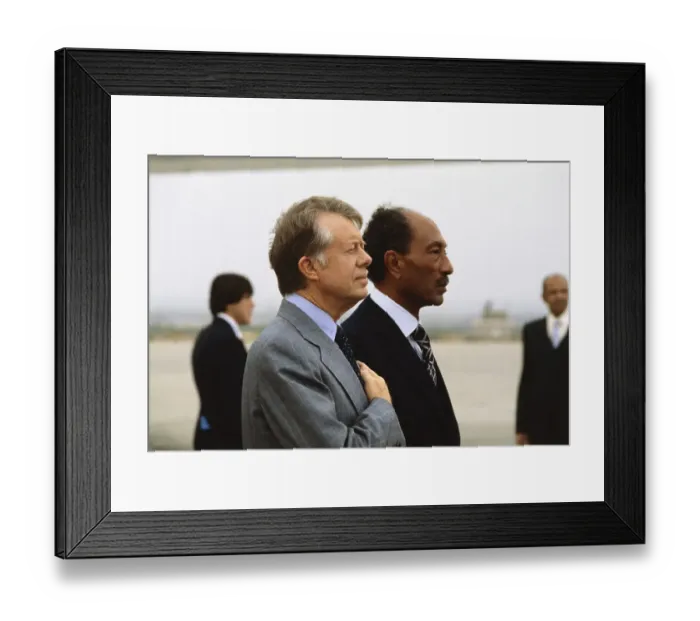 Framed Print : President Carter with Anwar Sadat
