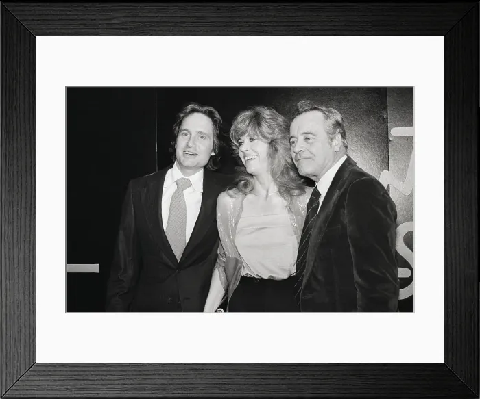 Framed Print : Michael Douglas with Jane Fonda and Jack Lemmon Framed Print : Michael Douglas with Jane Fonda and Jack Lemmon