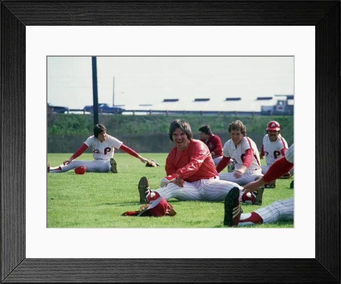 Framed Print : Pete Rose. Baseball player Pete Rose joins his his new team Framed Print : Pete Rose. Baseball player Pete Rose joins his his new team