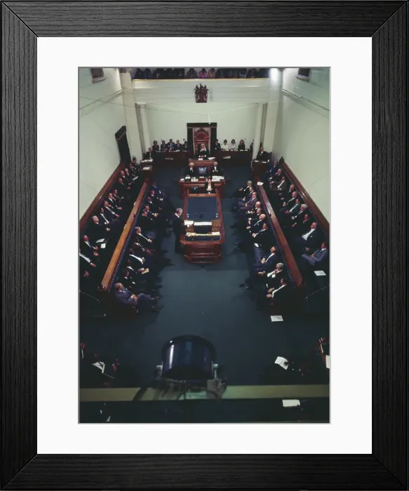 Framed Print : Ian Smith Speaking In Parliament Framed Print : Ian Smith Speaking In Parliament