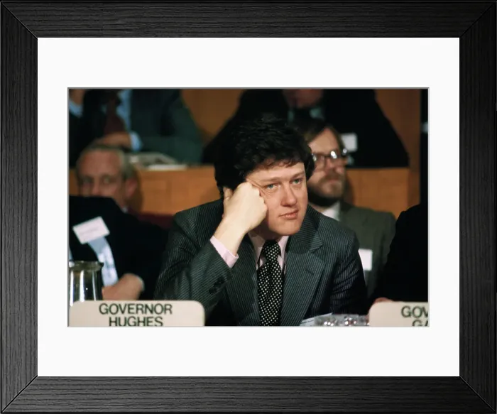 Framed Print : Bill Clinton Resting Head on Hand Framed Print : Bill Clinton Resting Head on Hand