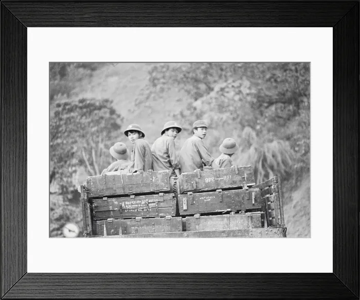 Framed Print : Soldiers Riding in Military Vehicle Framed Print : Soldiers Riding in Military Vehicle