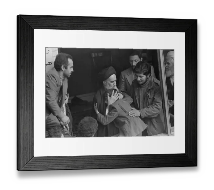 Framed Print : Ayatollah Khomeini Returning to Iran Framed Print : Ayatollah Khomeini Returning to Iran