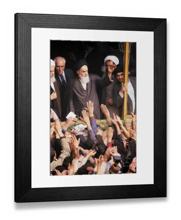 Framed Print : Ayatollah Khomeini Before Enthusiastic Crowd Framed Print : Ayatollah Khomeini Before Enthusiastic Crowd
