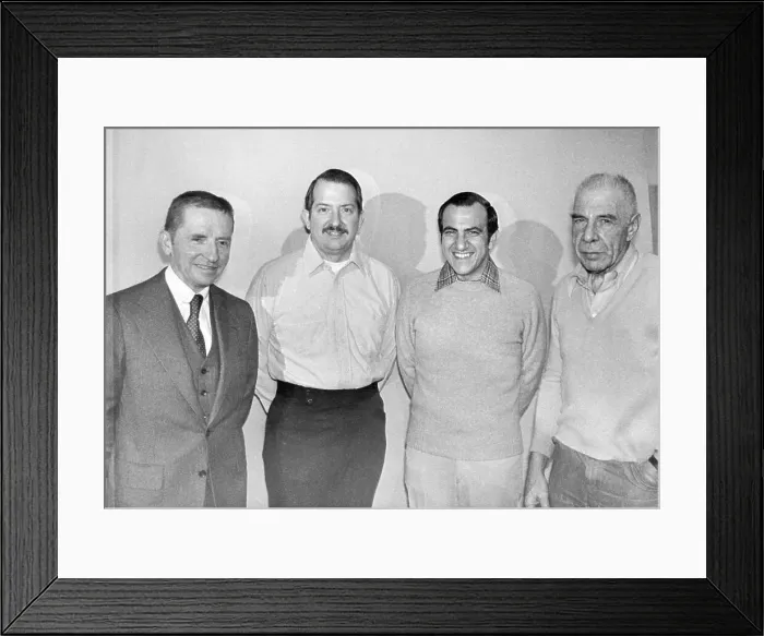 Framed Print : H. Ross Perot With Three Employees Framed Print : H. Ross Perot With Three Employees