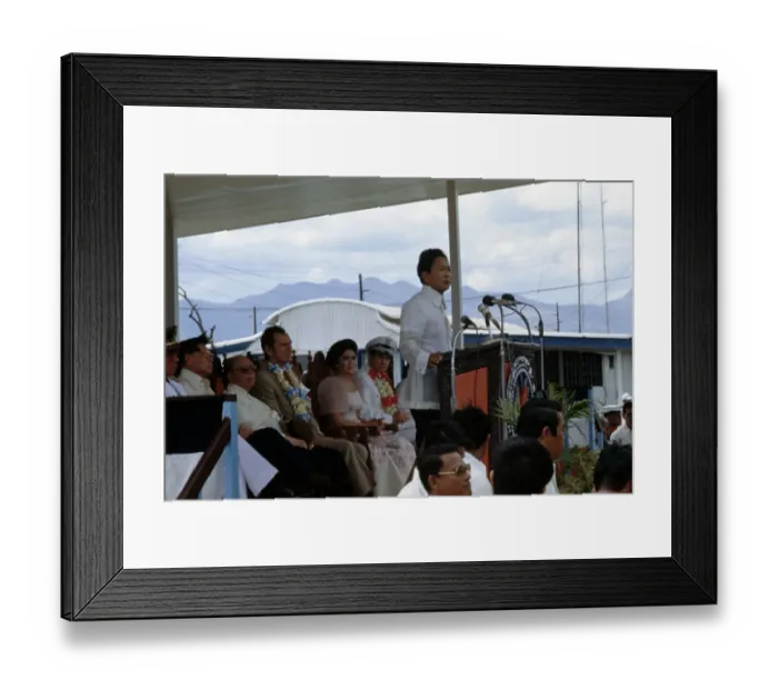 Framed Print : President Marcos And Dignitaries At Ceremony Framed Print : President Marcos And Dignitaries At Ceremony