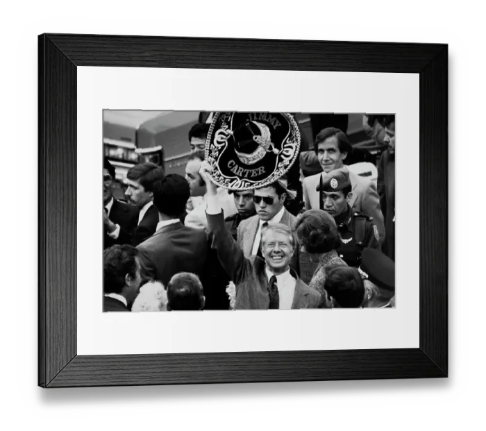 Framed Print : US President Jimmy Carter With Sombrero Framed Print : US President Jimmy Carter With Sombrero