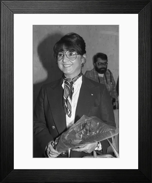 Framed Print : Michelle Triola Marvin Holding Roses Framed Print : Michelle Triola Marvin Holding Roses