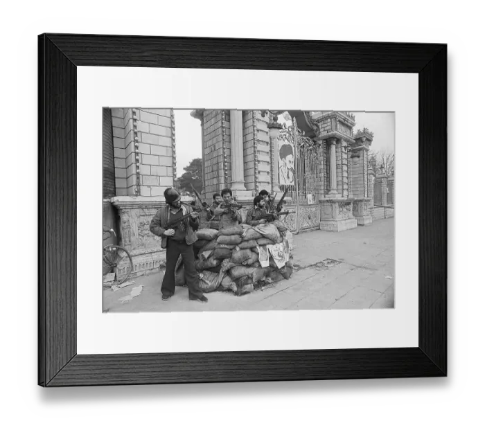 Framed Print : Khomeini Forces at Parliament Bunker Framed Print : Khomeini Forces at Parliament Bunker