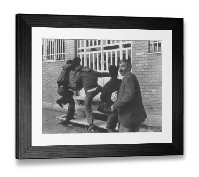 Framed Print : Iranians Smashing in Door Framed Print : Iranians Smashing in Door
