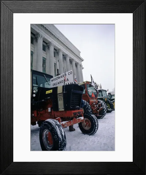 Framed Print : Tractor Protest Framed Print : Tractor Protest