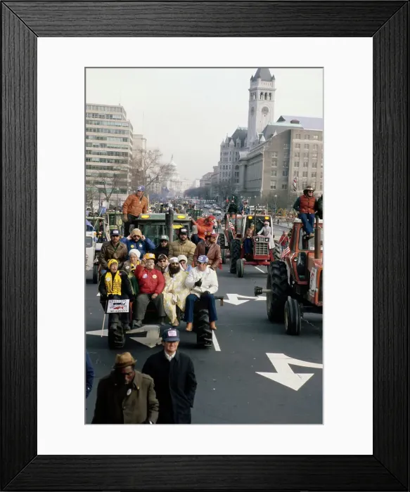 Framed Print : Tractor Protest Framed Print : Tractor Protest