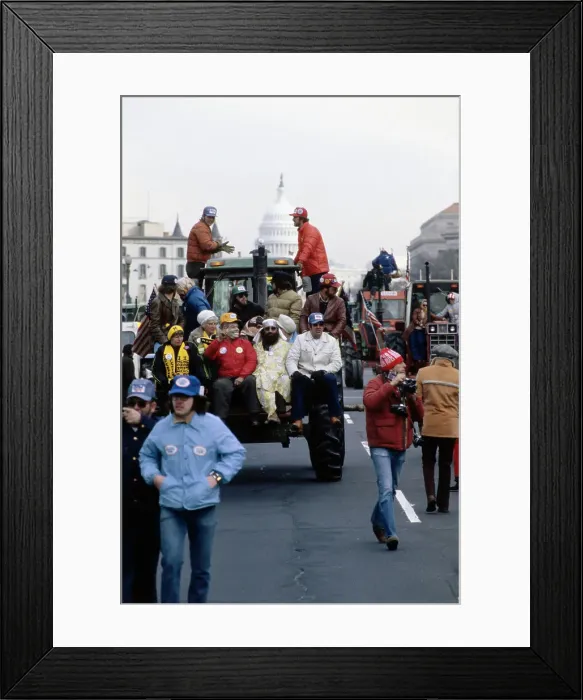 Framed Print : Tractor Protest Framed Print : Tractor Protest