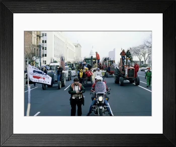 Framed Print : Tractor Protest Framed Print : Tractor Protest