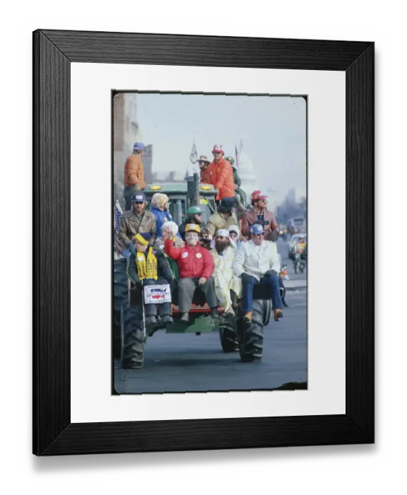 Framed Print : Farmers Riding Tractor Down Pennsylvania Avenue Framed Print : Farmers Riding Tractor Down Pennsylvania Avenue
