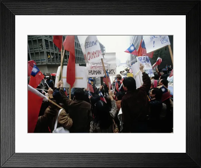 Framed Print : Pro-Taiwan Protest, Houston Framed Print : Pro-Taiwan Protest, Houston