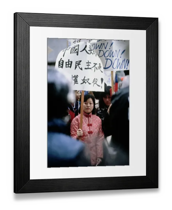 Framed Print : Pro-Taiwan Protest, Houston Framed Print : Pro-Taiwan Protest, Houston