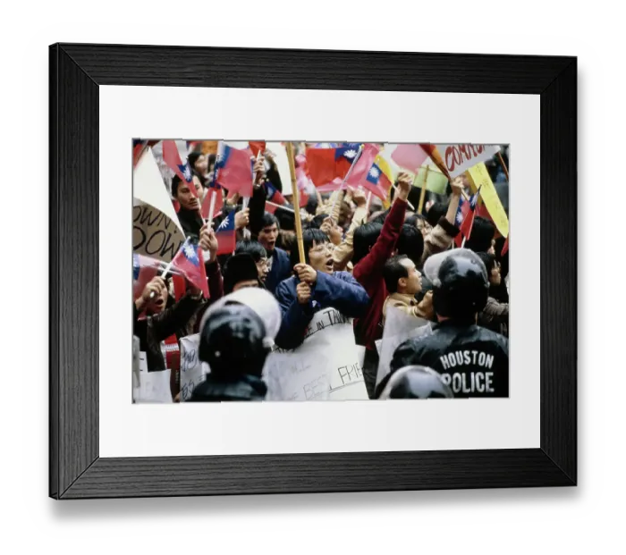 Framed Print : Pro-Taiwan Protest, Houston Framed Print : Pro-Taiwan Protest, Houston