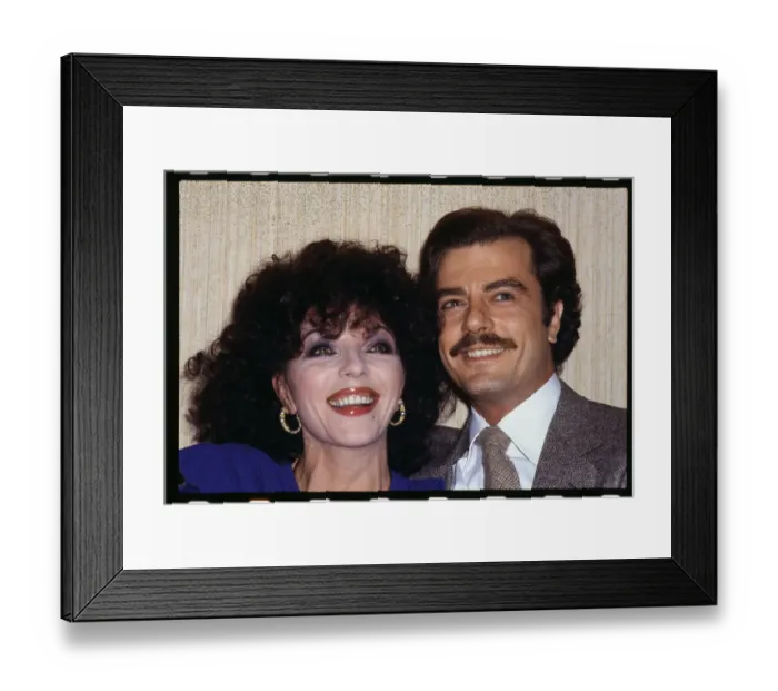 Framed Print : Actress Joan Collins with Co-star Michael Coby Framed Print : Actress Joan Collins with Co-star Michael Coby