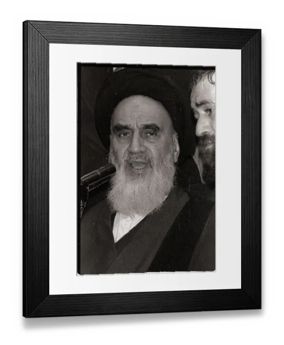 Framed Print : Ayatollah Khomeini Addressing Reporters Framed Print : Ayatollah Khomeini Addressing Reporters