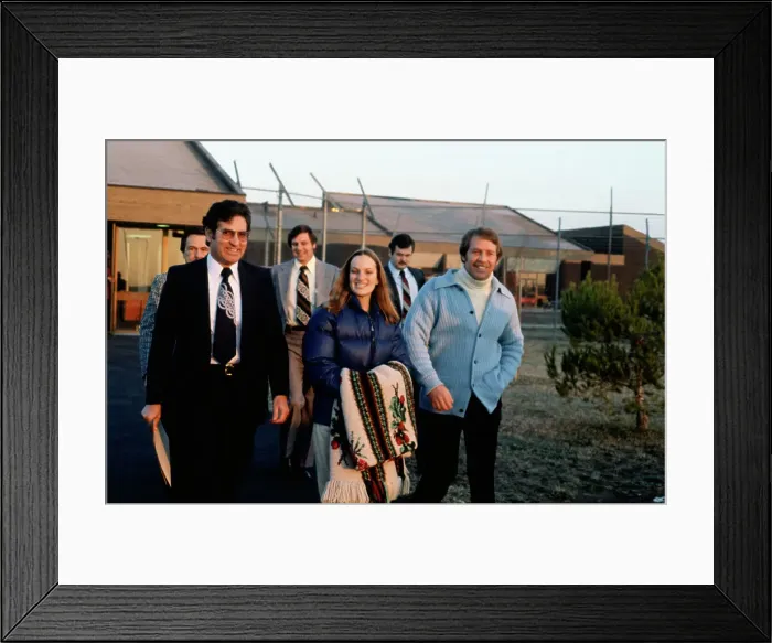 Framed Print : Patty Hearst Leaving Prison Framed Print : Patty Hearst Leaving Prison