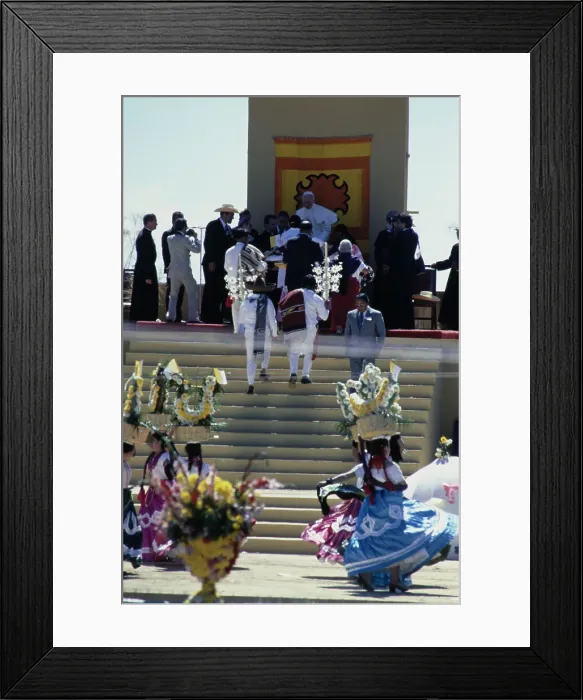 Framed Print : Pope John Paul II In Mexico