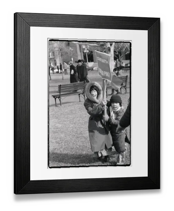 Framed Print : Chinese Youth Carry Anti-Teng Signs Framed Print : Chinese Youth Carry Anti-Teng Signs