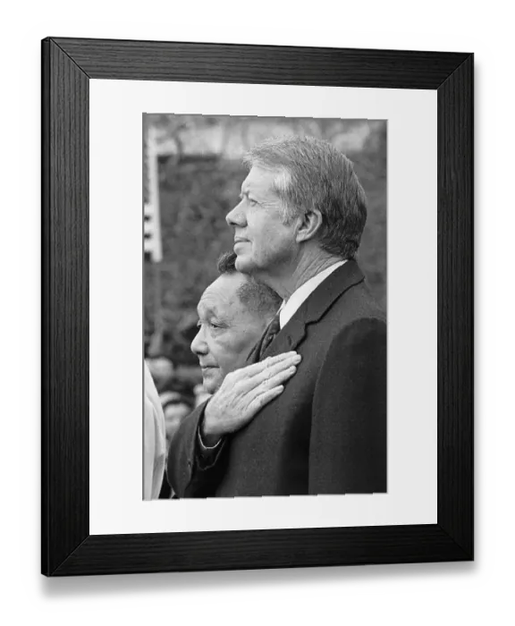 Framed Print : Pres Carter and Deng Zao-Peng at White House Framed Print : Pres Carter and Deng Zao-Peng at White House