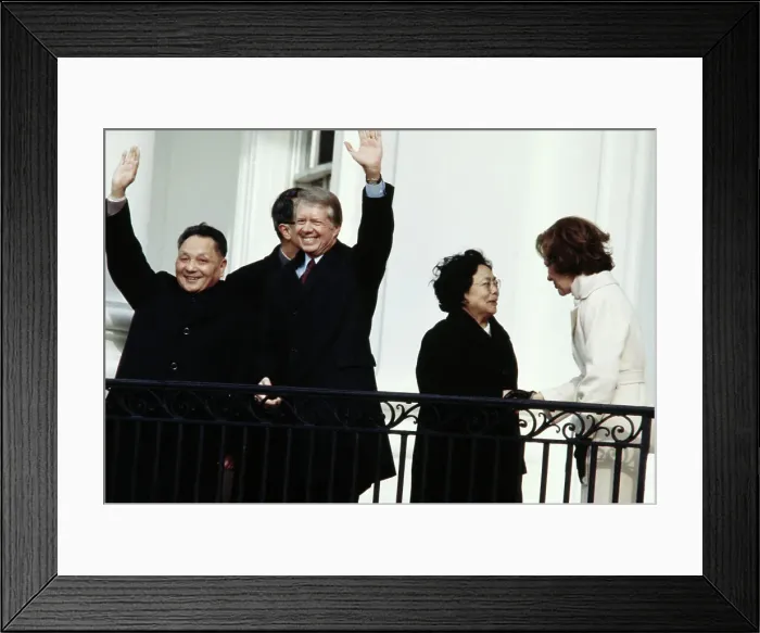 Framed Print : President Jimmy Carter with Chinese Premier Den Xiaoping Framed Print : President Jimmy Carter with Chinese Premier Den Xiaoping