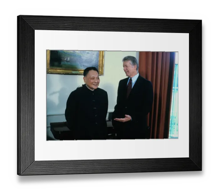 Framed Print : Jimmy Carter Chatting with Deng Xiaoping Framed Print : Jimmy Carter Chatting with Deng Xiaoping