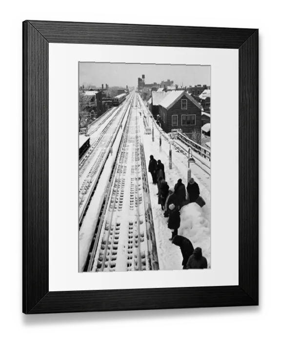 Framed Print : Chicago Blizzard Framed Print : Chicago Blizzard