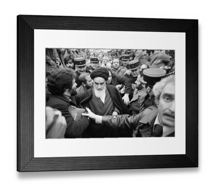 Framed Print : Crowd Surrounds Ayatollah Khomeini Framed Print : Crowd Surrounds Ayatollah Khomeini