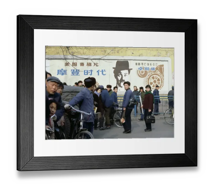 Framed Print : Charlie Chaplin Poster In China Framed Print : Charlie Chaplin Poster In China