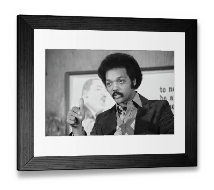 Framed Print : Portrait of Jesse Jackson with Picture of Martin Luther King Jr Framed Print : Portrait of Jesse Jackson with Picture of Martin Luther King Jr