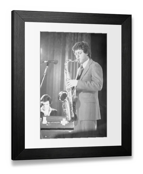 Framed Print : Governor Bill Clinton Blowing a Saxophone Framed Print : Governor Bill Clinton Blowing a Saxophone