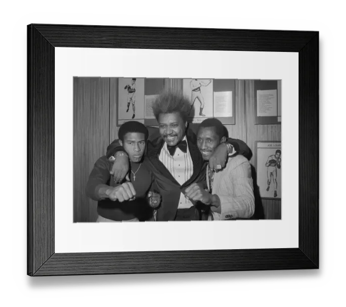 Framed Print : Don King, Antonio Cervantes, and Miguel Montilla Framed Print : Don King, Antonio Cervantes, and Miguel Montilla