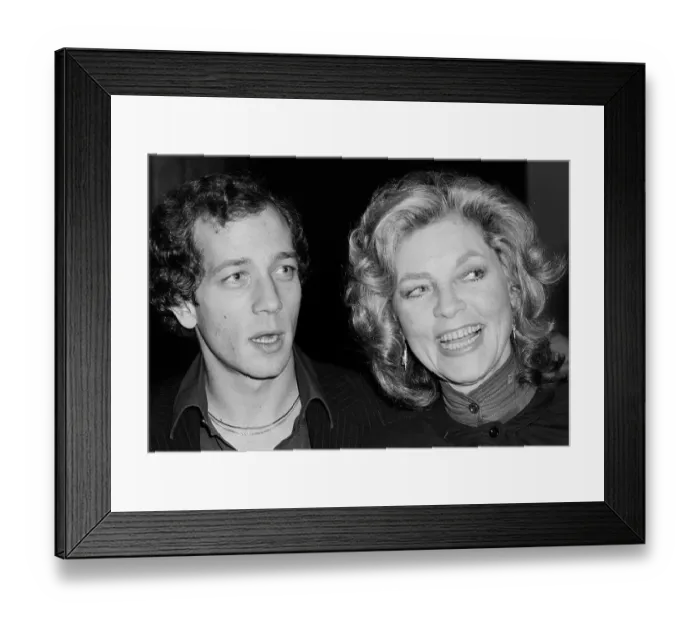Framed Print : Portrait of Lauren Bacall and Stephen Bogart Framed Print : Portrait of Lauren Bacall and Stephen Bogart