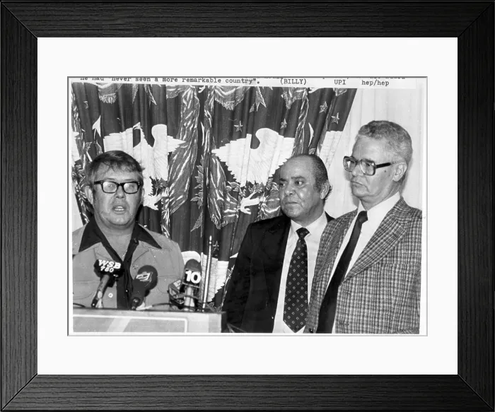 Framed Print : Billy Carter and the Goodwill Delegation Framed Print : Billy Carter and the Goodwill Delegation