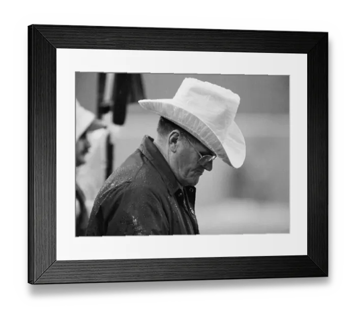 Framed Print : Bum Phillips Holding His Head Down After Game Loss Framed Print : Bum Phillips Holding His Head Down After Game Loss