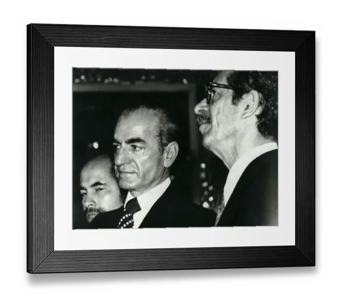 Framed Print : Portrait of Reza Pahlevi and Bakhtiar Framed Print : Portrait of Reza Pahlevi and Bakhtiar
