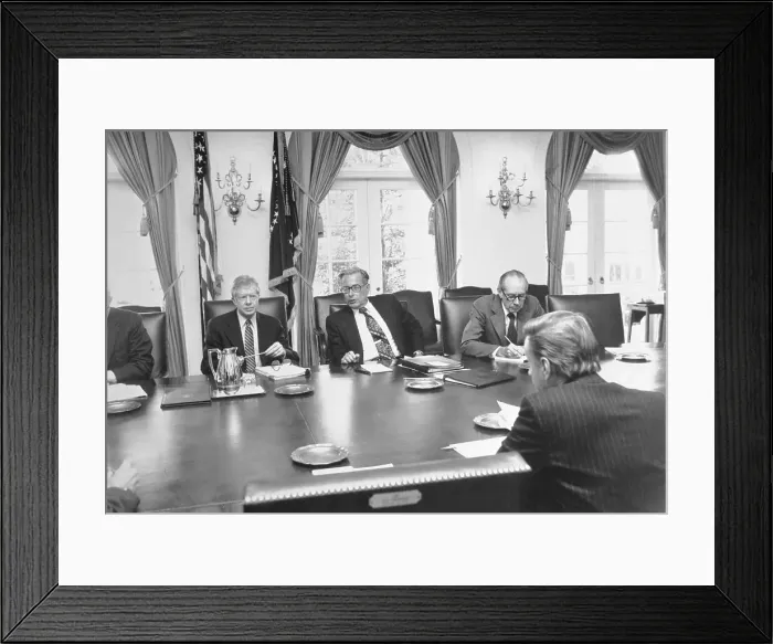 Framed Print : President Carter Meets with His Cabinet Framed Print : President Carter Meets with His Cabinet