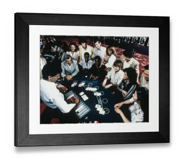 Framed Print : People Playing Blackjack Framed Print : People Playing Blackjack