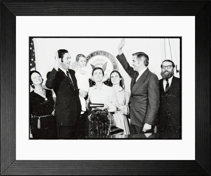 Framed Print : Bill Bradley and Family in Washington DC Framed Print : Bill Bradley and Family in Washington DC