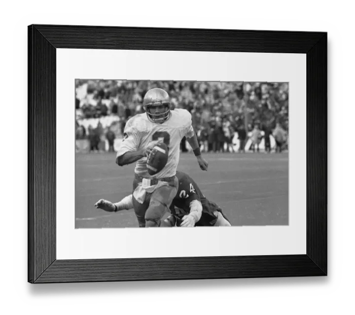 Framed Print : Joe Montana Runs With Football Framed Print : Joe Montana Runs With Football