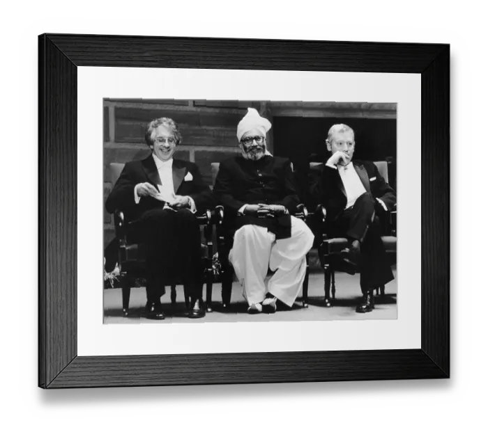 Framed Print : Sheldon Glashow with Abdus Salam and Steven Weinberg Framed Print : Sheldon Glashow with Abdus Salam and Steven Weinberg