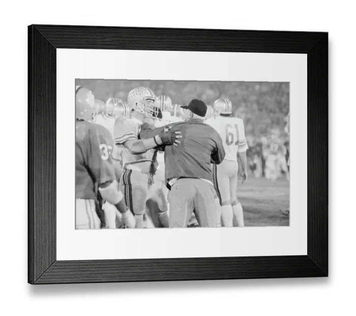 Framed Print : Woody Hayes Punching Ken Fritz Framed Print : Woody Hayes Punching Ken Fritz